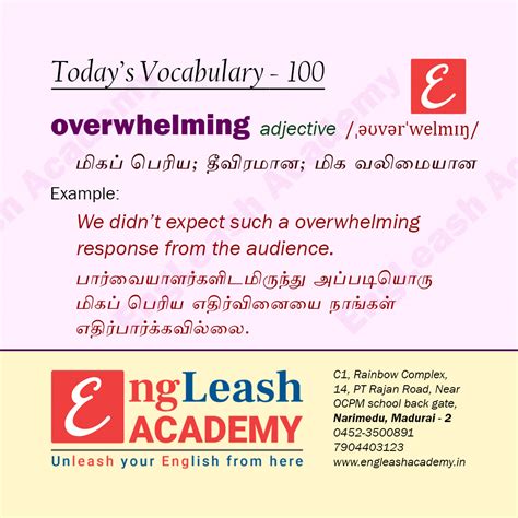 overwhelming adjective .